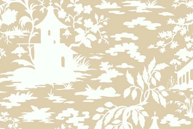 Silhouettes Asian 27' X 27" Toile 3D Embossed Wallpapers