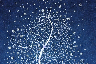 Swirly Blue Christmas Tree iPhone 5 Wallpapers / IPod Wallpapers HD ...