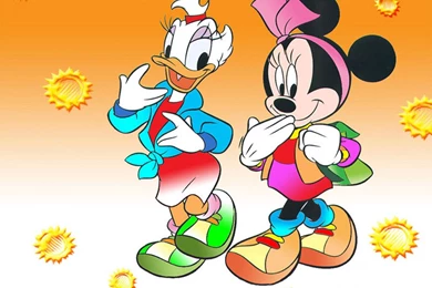 My Free Wallpapers   Cartoons Wallpapers : Daisy Duck And Minnie Mouse