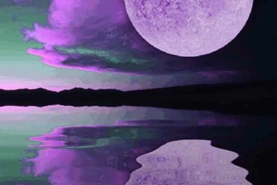 Under A Purple Moon .. Purple Moon Sunset Wallpapers