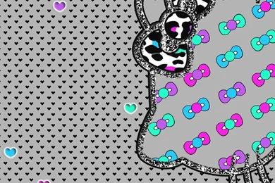 Free iPhone Android Wallpapers Hello Kitty Bow Heart Animal Print ...