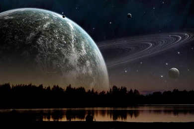 Night Sky, Aganippe < 3D Art < Gallery < Desktop Wallpapers