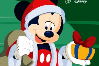 My Free Wallpapers   Cartoons Wallpapers : Mickey   Merry Christmas