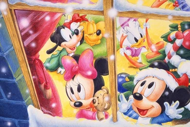 Disney Babies Snowing Christmas Wallpapers : Christmas Cartoons