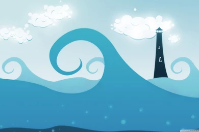 Blue Waves HD Desktop Wallpapers : Widescreen : High Definition