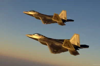 Golden Jet Fighter Planes