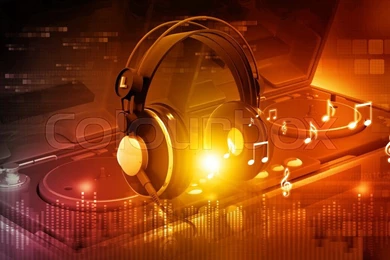 Dj Mixer With Headphones, Dj Party Backgrounds