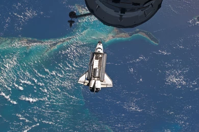 2560x1440 Last Flight, Iss, Atlantis, International Space Station ...