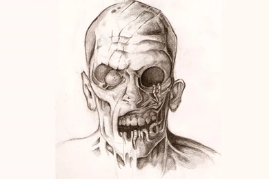 Free Designs   Ugly Face Of Zombie Tattoo Wallpapers