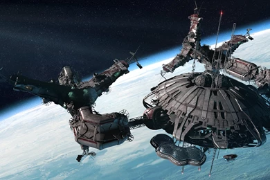 Outer Space, Space Station, Science Fiction :: Wallpapers
