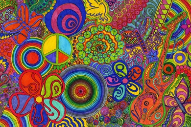 Abstract Wallpaper: Hippie Flower Free Wallpapers For HD Wallpapers ...
