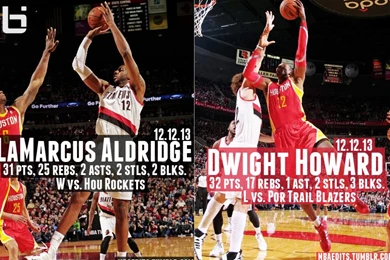LaMarcus Aldridge (31/25) & Dwight Howard (32/17) Put Up Monster ...