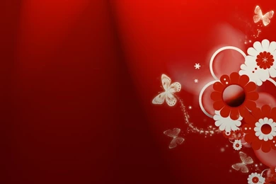 Download Wallpaper: Red Wallpapers For Desktop, Butterfly ...