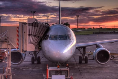 Aircraft Boarding An Airplane Sunset Airplane HD Wallpapers ...