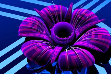 Psytrance, Flower 3d, Petals, Art, Abstract, Glass, Wallpapers