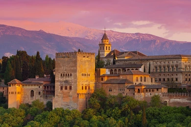 Alhambra Palace At Sunset 1920x1080 (1080p)   Wallpapers   ImgPrix