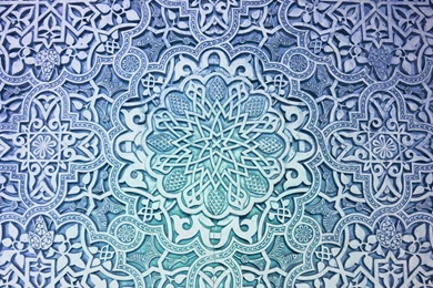Alhambra Blue Texture Wallpapers