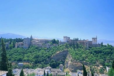 Alhambra Palace Wallpaper  Distant View Of The Alhambra Palace ...