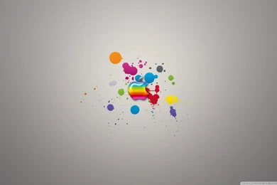 Glossy Apple Colorful Splash HD Desktop Wallpapers : Widescreen ...