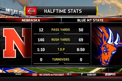 NCAA 14   Blue Mountain State Vs Nebraska   YouTube