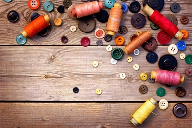 Thread Ussr Buttons Sewing Wood Backgrounds