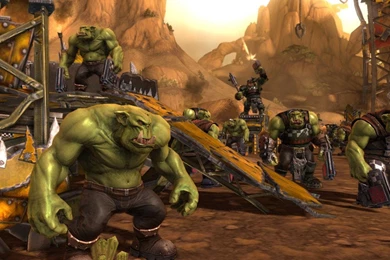 WARHAMMER ORKS CAMP WALLPAPER   (
