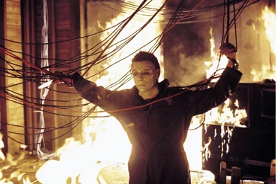 My Free Wallpapers Movies Wallpapers : Michael Myers Burns!