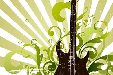 Grunge Vector Guitar Illustration