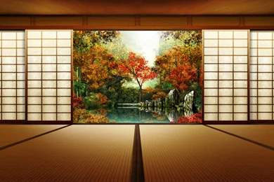 Japan House Indoor Wallpapers