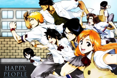 Bleach Happy People Running Wallpapers