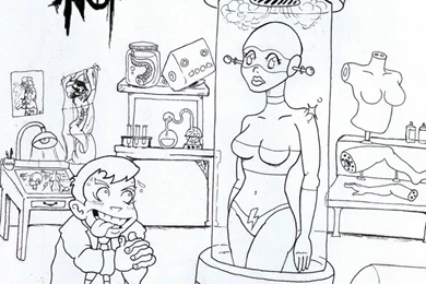 Bw Atomic Girl In The Lab By NOTW Artwork On DeviantArt