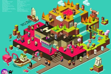 Geek Art Gallery: Posters: PIXEL ISLAND