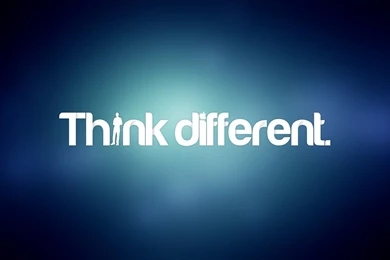 Think Different, Text, Blue HD Wallpapers