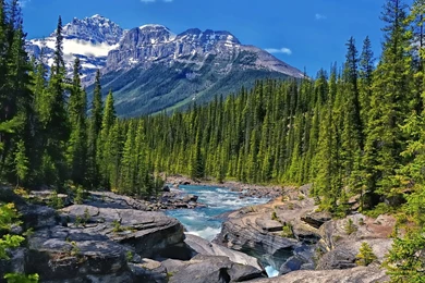 Blue And Green Mountain Scene Wallpapers