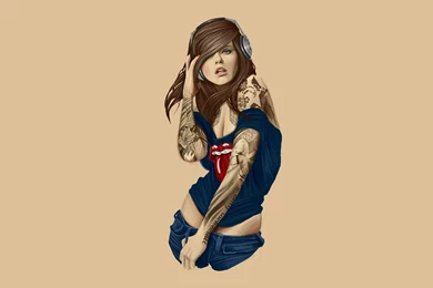 Download Hd Wallpapers Tattoo Art   Girls With Tattoo Art Wallpapers ...
