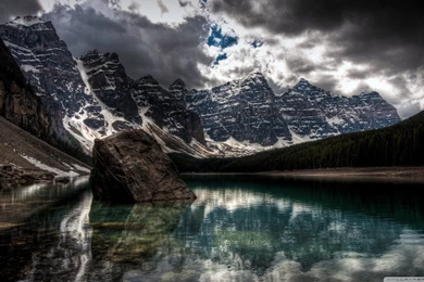 Mountain Lake Scene HD Desktop Wallpapers : High Definition ...