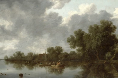 Salomon Van Ruysdael River Scene, Paintings, 1920x1200 HD ...