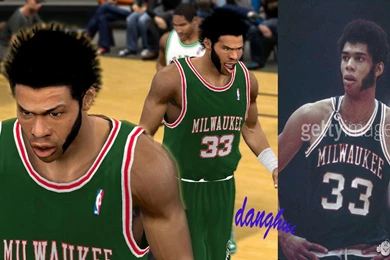 Kareem Abdul Jabbar Cyber Face   Young   NBA 2K11