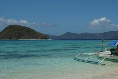 Tropical Beach Dual Monitor Wallpapers