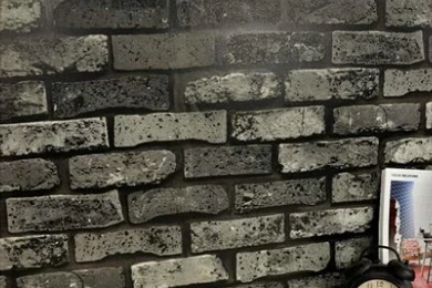 Grey/red Brick Natural Rustic Slate Design Brick Effect Sculptured ...