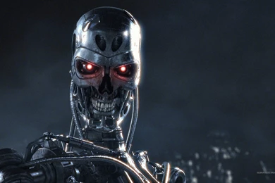 Wallpapers Robots Skynet Terminator Movies Robot Cyborg Red Eyes ...