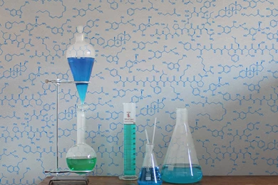 Love Molecules Mylar Wallpapers In Silver Azzurro Design By Aimee ...