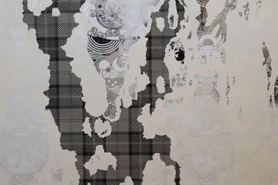 Celestial Dragon   Torn Plaid Marshmallow On Chrome Mylar ...