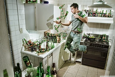 Empty Beer Bottle HD Desktop Wallpapers : High Definition ...