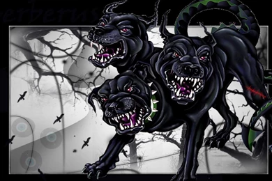 Wallpapers Wolf Demon Free Hd Cerberus With Heads X 1366x768 ...