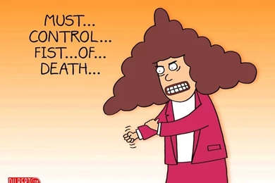 Cartoons Wallpaper: Dilbert   Fist Of Death