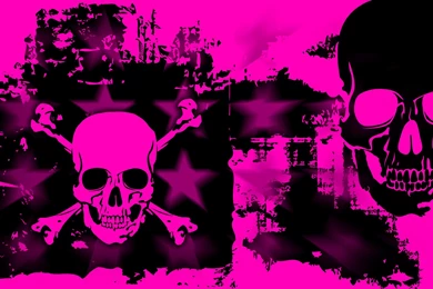 Black And Pink Skull Wallpapers Wbp12