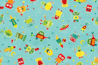 Kid Robot Fabric, Wallpapers & Gift Wrap   Spoonflower