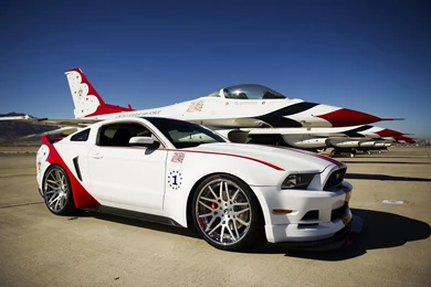 U.S. Air Force Thunderbirds And 2014 Ford Mustang GT