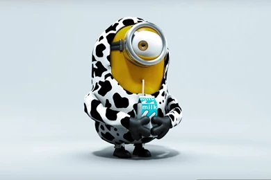 Cow Minion 2560x1440   Wallpapers   Minions Wallpapers